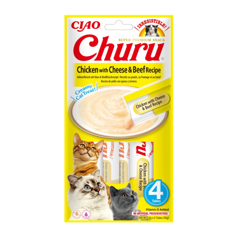 CHURU CAT CHEESE & BEEF 56GR CHURU CAT TREAT BITES