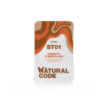 Natural Code Sterilised με Τόνο & Λιναρόσπορο 70gr
