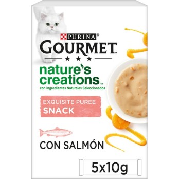GOURMET NATURE'S CREATIONS PUREE με Σολομό & Καρότα 5x10GR