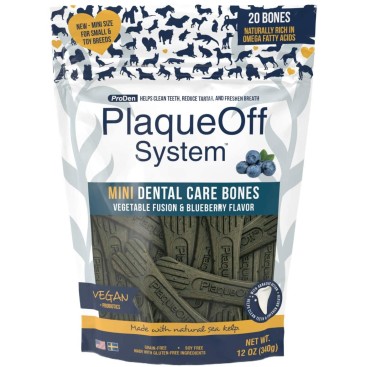 ProDen PlaqueOff Mini Dental Bones Blueberry 340gr