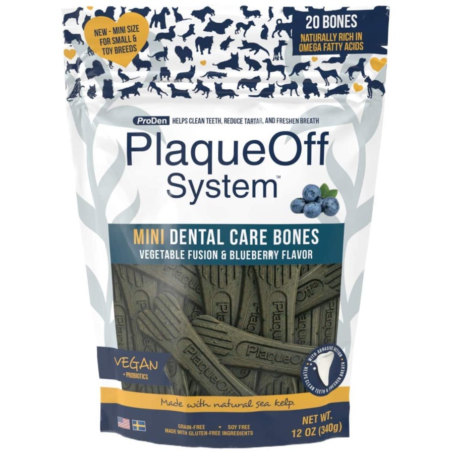 PRODEN PLAQUEOFF MINI DENTAL BONES BLUEBERRY ΟΔΟΝΤΙΚΗ ΦΡΟΝΤΙΔΑ