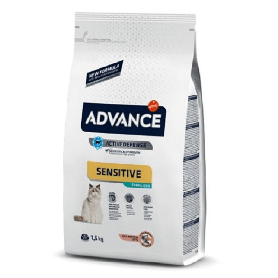 ADVANCE CAT ADULT SENSITIVE STERILIZED ΣΟΛΟΜΟΣ 1,5KG ADVANCE