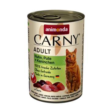 ANIMONDA CARNY ADULT CAT Γαλοπούλα με Κοτόπουλο & Κουνέλι 400gr