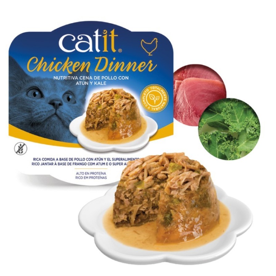 CA CHICKEN DINNER WITH TUNA & KALE 80G CATIT