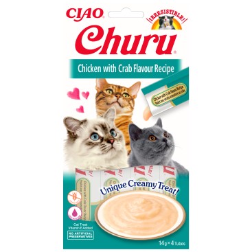 CHURU CAT με Κοτόπουλο & Καβούρι 56gr
