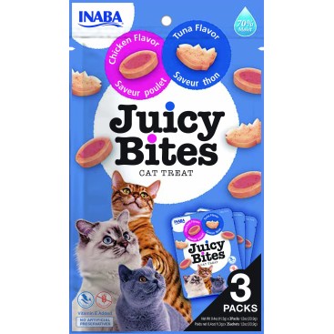 CHURU CAT JUICY BITES με Τόνο & Κοτόπουλο 33,9gr