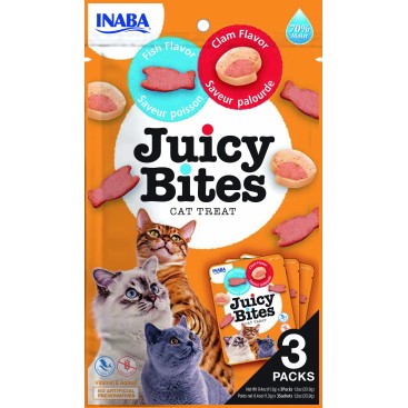 CHURU CAT JUICY BITES με Ψάρια & Αχιβάδες 33,9gr
