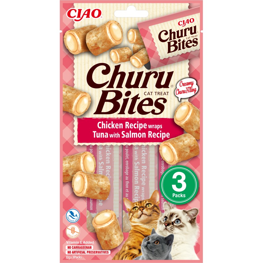 CHURU CAT BITES CHICKEN & TUNA & SALMON 30gr CHURU CAT TREAT BITES