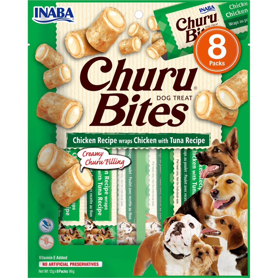 CHURU DOG BITES CHICKEN & TUNA 96gr CHURU DOG TREAT BITES