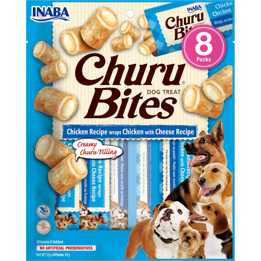 CHURU DOG BITES CHICKEN & CHEESE 96gr CHURU DOG TREAT BITES