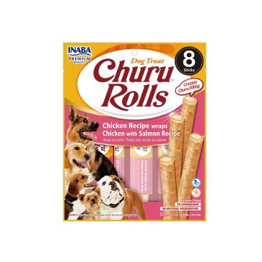 CHURU DOG ROLLS με Κοτόπουλο & Σολομό 96gr