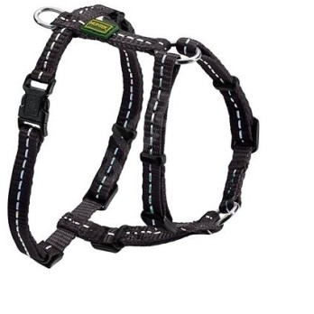HUNTER HARNESS TRIPOLI, S, NYLON BLACK, REFLECTING