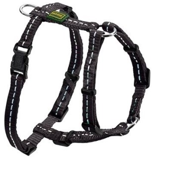 HUNTER HARNESS TRIPOLI, S, NYLON BLACK, REFLECTING