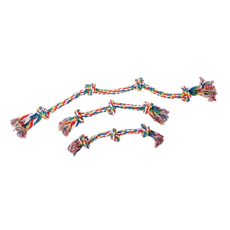 PW Παιχνίδι Σκύλου Rope Bone 3 Knots Multicolor 40.6cm PAWISE