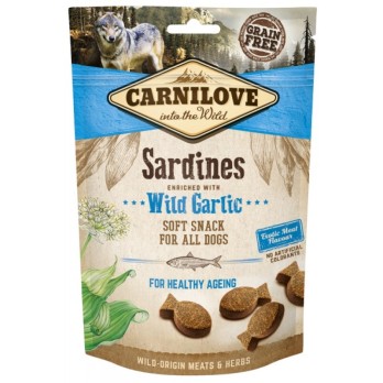 CARNILOVE SNACK SOFT SARDINES & GARLIC 200GR
