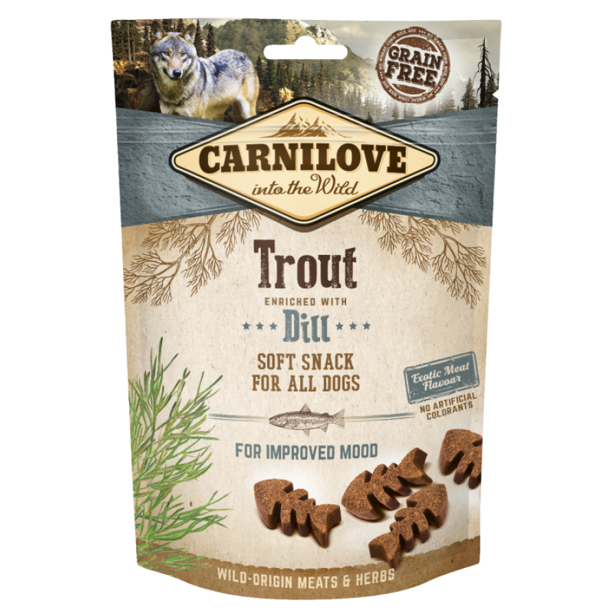 CARNILOVE SNACK SOFT TROUT & DILL 200GR ΕΠΙΒΡΑΒΕΥΣΗΣ