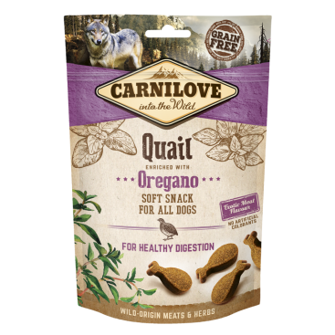 CARNILOVE SNACK SOFT QUAIL & OREGANO 200GR