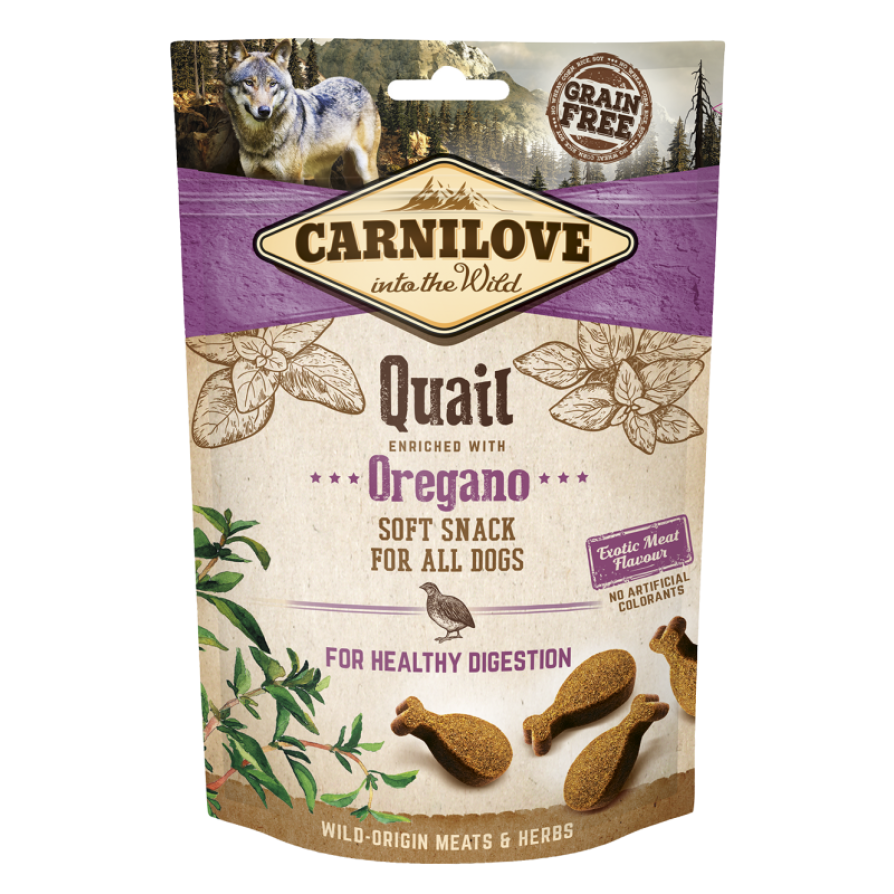 CARNILOVE SNACK SOFT QUAIL & OREGANO 200GR ΕΠΙΒΡΑΒΕΥΣΗΣ