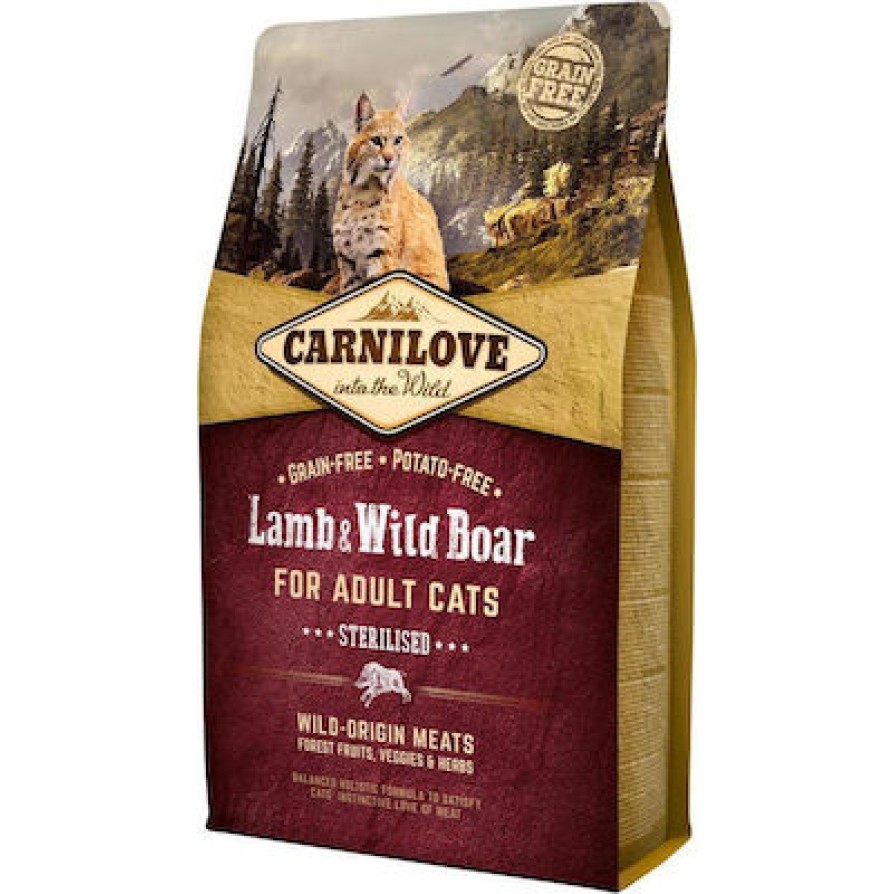 CARNILOVE CAT ADULT STERILISED LAMP 6KG CARNILOVE