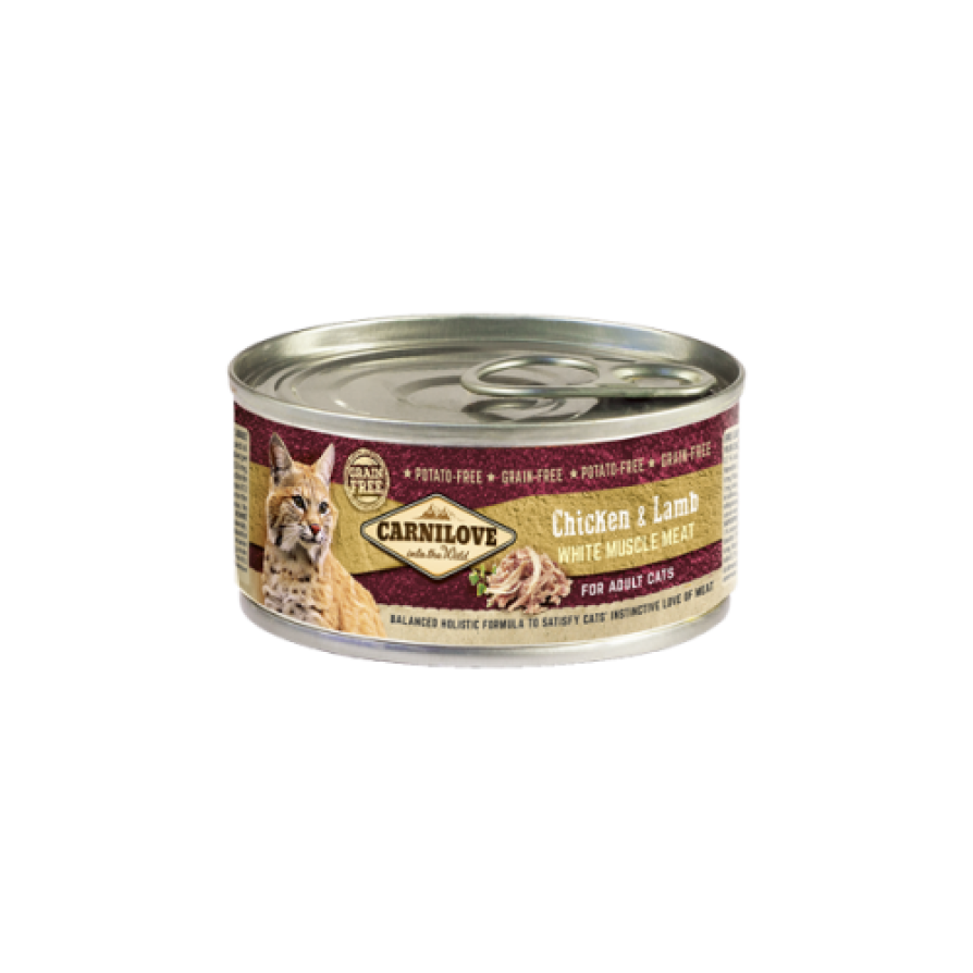 CARNILOVE CAT KONΣEΡΒΑ ADULT CHICKEN & LAMB 100GR ΥΓΡΗ ΤΡΟΦΗ