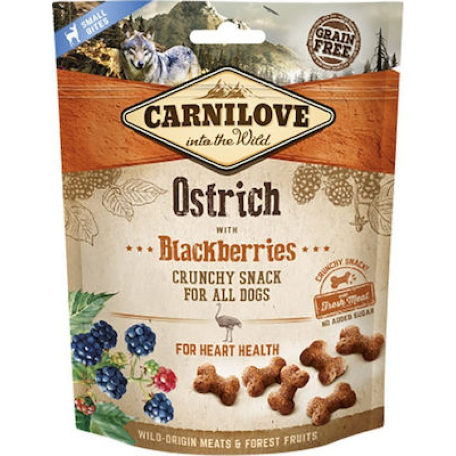 CARNILOVE SNACK FRESH & CRUNCH OSTRICH 200GR ΕΠΙΒΡΑΒΕΥΣΗΣ