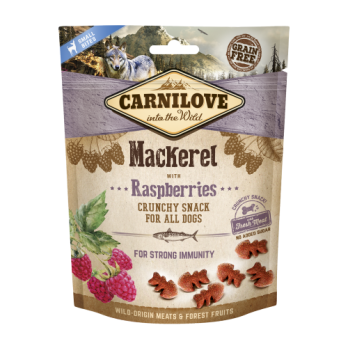 CARNILOVE SNACK SOFT RASPBERRIES & CRUNCH MACKEREL 200GR