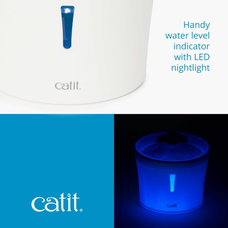 CATIT FLOWER FOUNTAIN WITH LED NIGHTLIGHT 