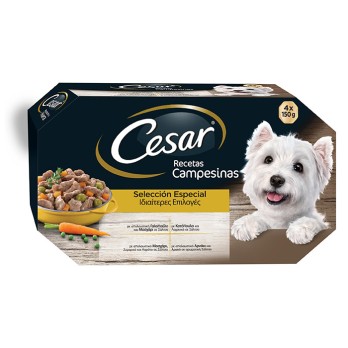 CESAR Πολυσυσκευασία Ιδιαίτερες Επιλογές με Αγροτικές Συνταγές 4x150gr