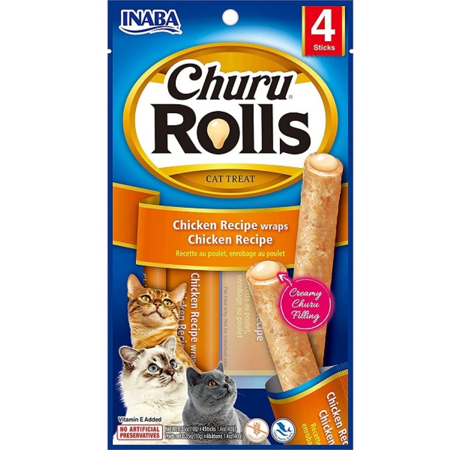 CHURU CAT ROLLS ΜΕ ΚΟΤΟΠΟΥΛΟ 40GR CHURU CAT TREAT BITES