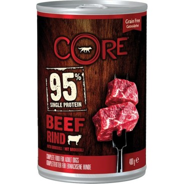 CORE WD Single protein can Beef/Broccoli 400gr.
