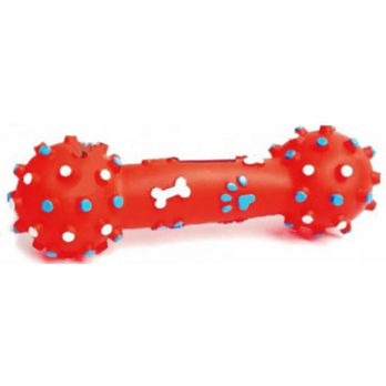 VINYL TOY FOR DOG PAWS&BONES URCHIN DUMBBELL 12X5CM