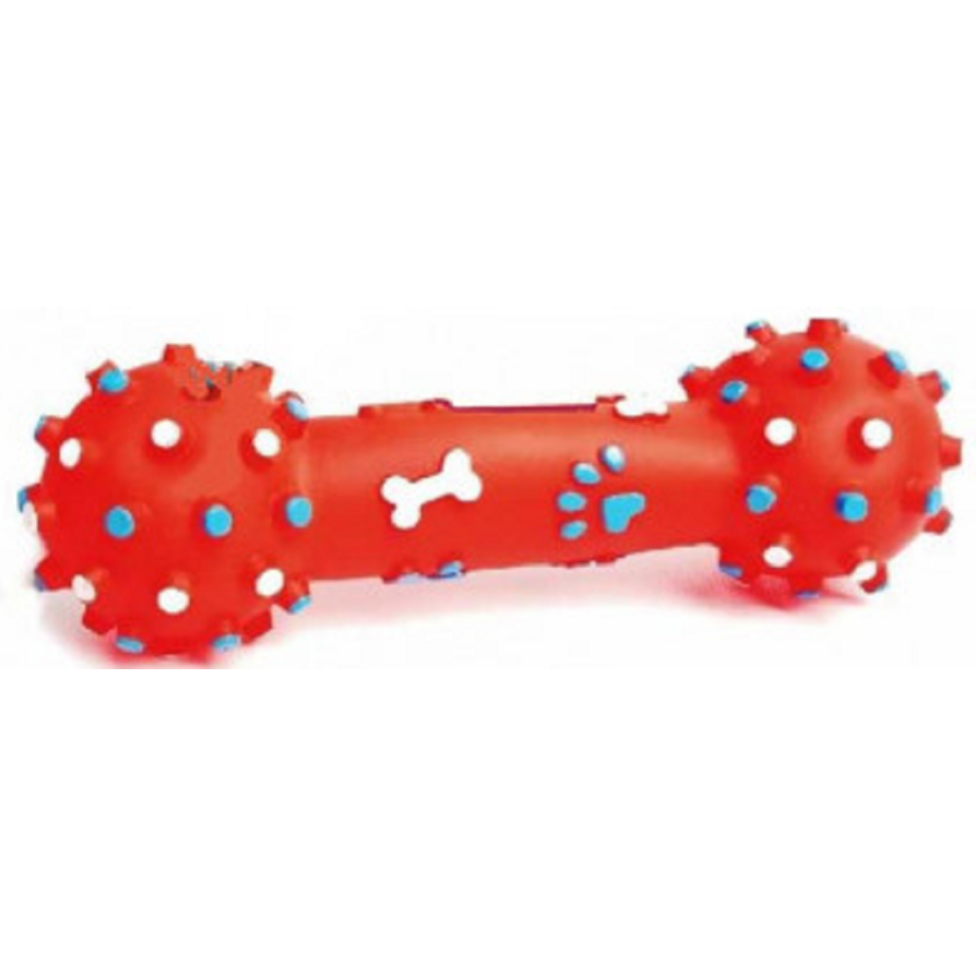 VINYL TOY FOR DOG PAWS&BONES URCHIN DUMBBELL 12X5CM LATEX