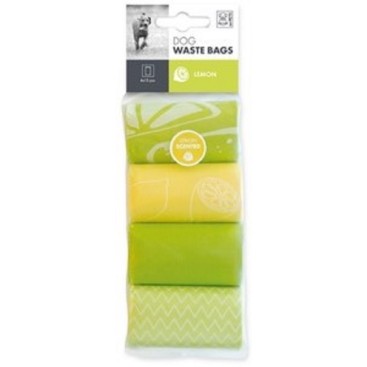 M-PETS Dog Waste Bags Scented LEMON 4 ΡΟΛ x 15PCS *προς Κ*