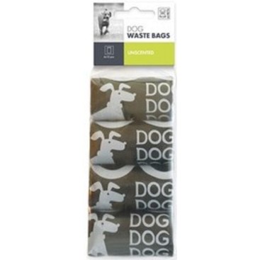 M-PETS Dog Waste Bags UnScented ΜΑΥΡΕΣ 4 ΡΟΛ x 15pcs *προς Κ*