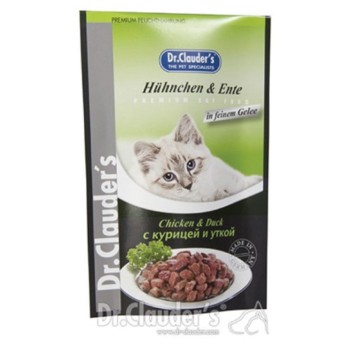 DR.CLAUDER'S PREMIUM CAT με Κοτόπουλο & Πάπια 100GR