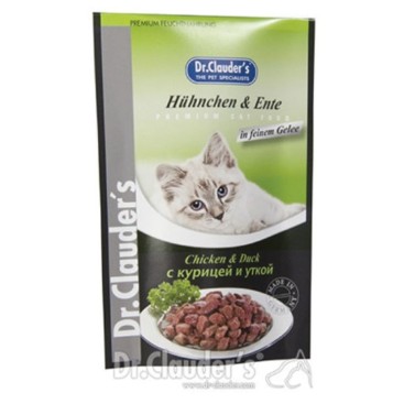 DR.CLAUDER'S PREMIUM CAT με Κοτόπουλο & Πάπια 100GR