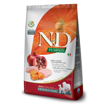 N&D DOG ADULT MED/MAX Κολοκύθα & Κοτόπουλο 12KG