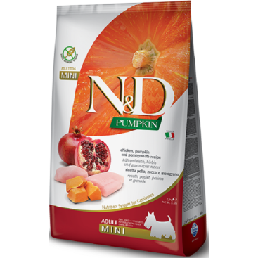 N&D DOG ADULT MINI Κοτόπουλο με Κολοκύθα & Ρόδι 2,5KG