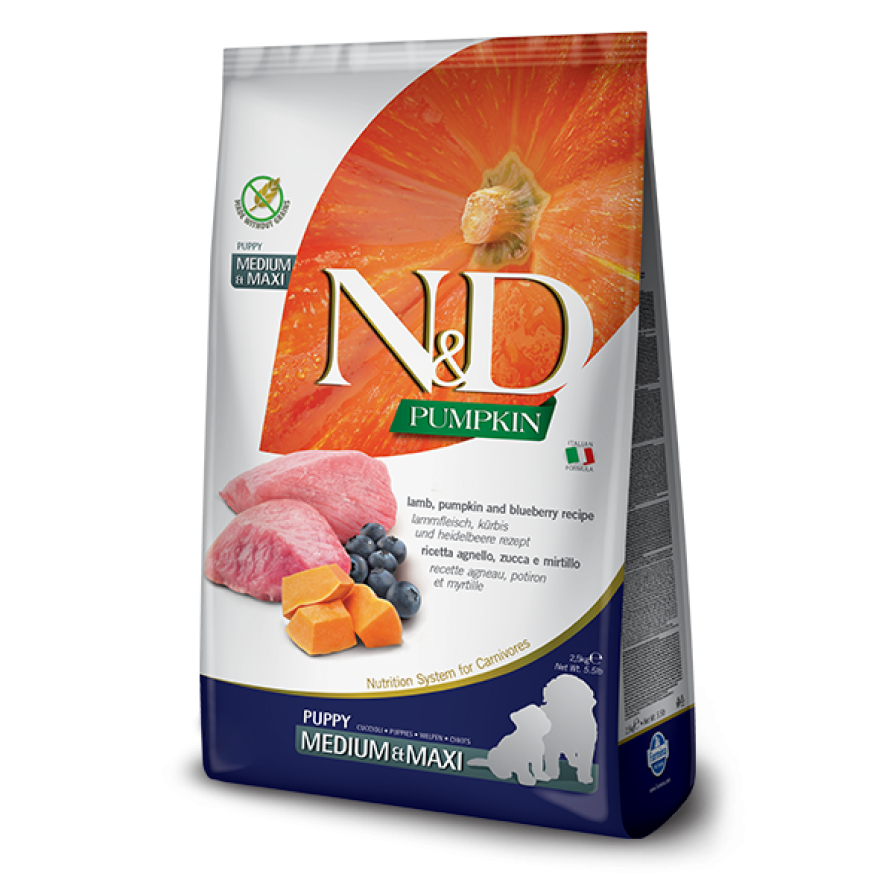 ND DOG ΚΟΛΟΚΥΘΑ - ΑΡΝΙ PUPPY MINI 2.5KG FARMINA