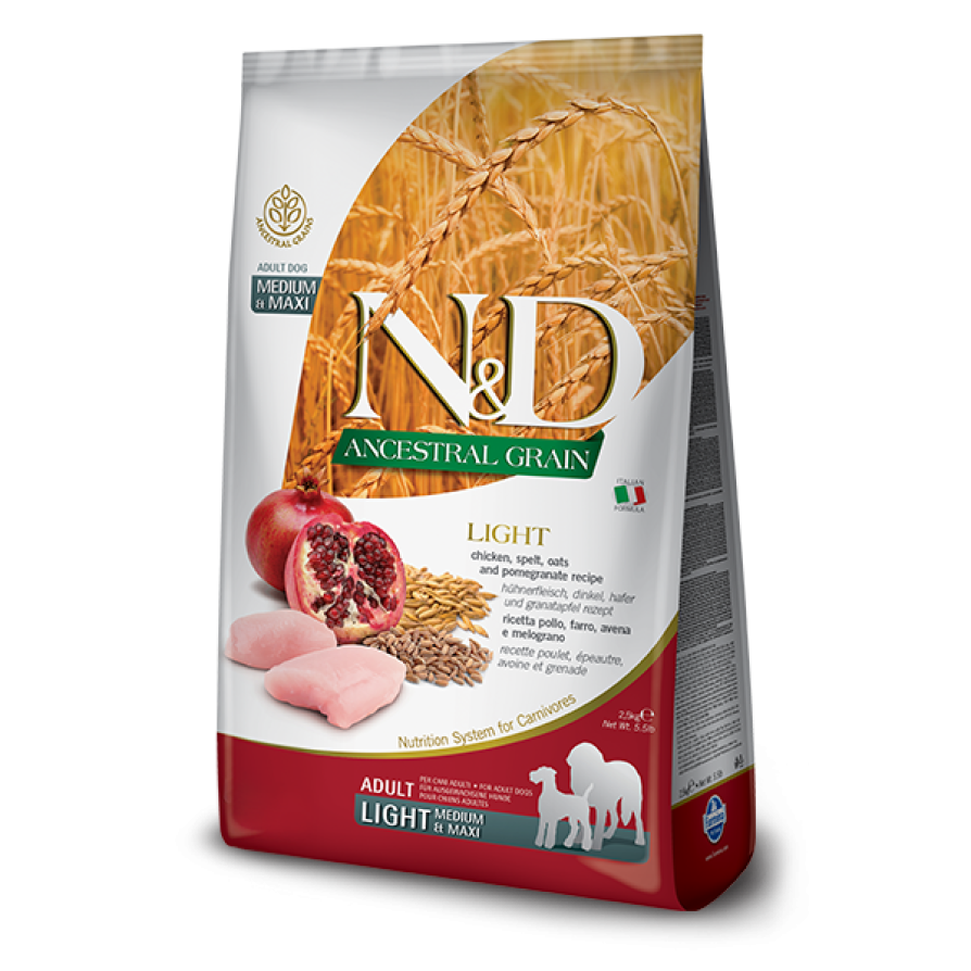ND LG DOG LIGHT MED/MAXI 2.5KG FARMINA