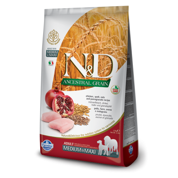 N&D LG DOG ADULT MED/MAX Κοτόπουλο με Ρόδι 2,5KG