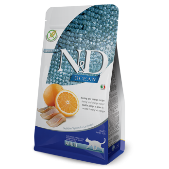 N&D CAT OCEAN LG CODFISH & ORANGE 1,5KG