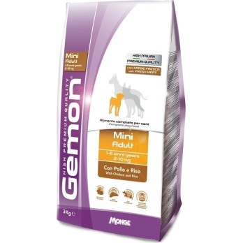 GEMON DOG ADULT MINI ΜΕ ΚΟΤΟΠΟΥΛΟ ΚΑΙ ΡΥΖΙ 3KG