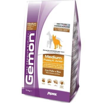 GEMON PUPPY MEDIUM Κοτόπουλο με Ρύζι 3KG