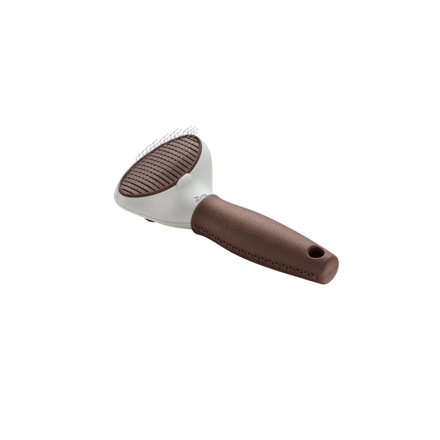 HUNTER SLICKER BRUSH SPA SELF CLEANING BROWN/GREY MEDIUM