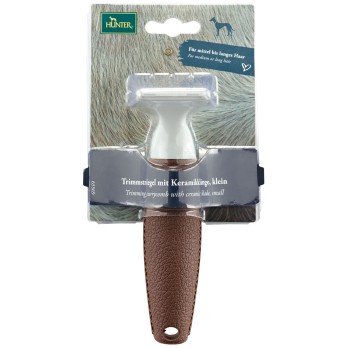 HUNTER Trimming currycomb Spa with ceramic blade, small brown/grey