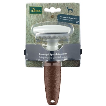HUNTER De-felting currycomb Spa special blade, medium brown/grey