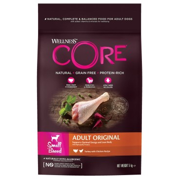 CORE DOG Small Breed Adult Original Γαλοπούλα&Κοτόπουλο 5KG