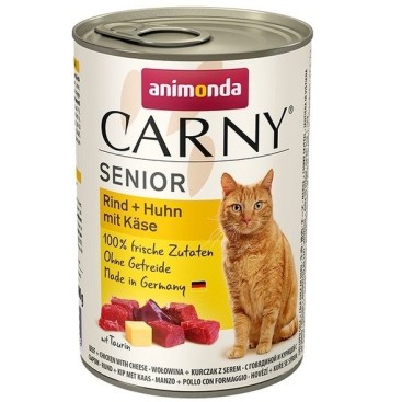 ANIMONDA CARNY SENIOR CAT με Μοσχάρι, Κοτόπουλο & Τυρί 400GR