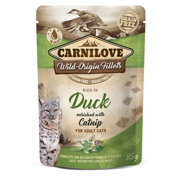 CARNILOVE CAT ΦΑΚΕΛΑΚΙ DUCK & CATNIP 85GR